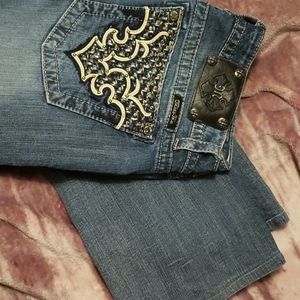 Miss Me Mid-Rise Bootcut Embellished Jeans